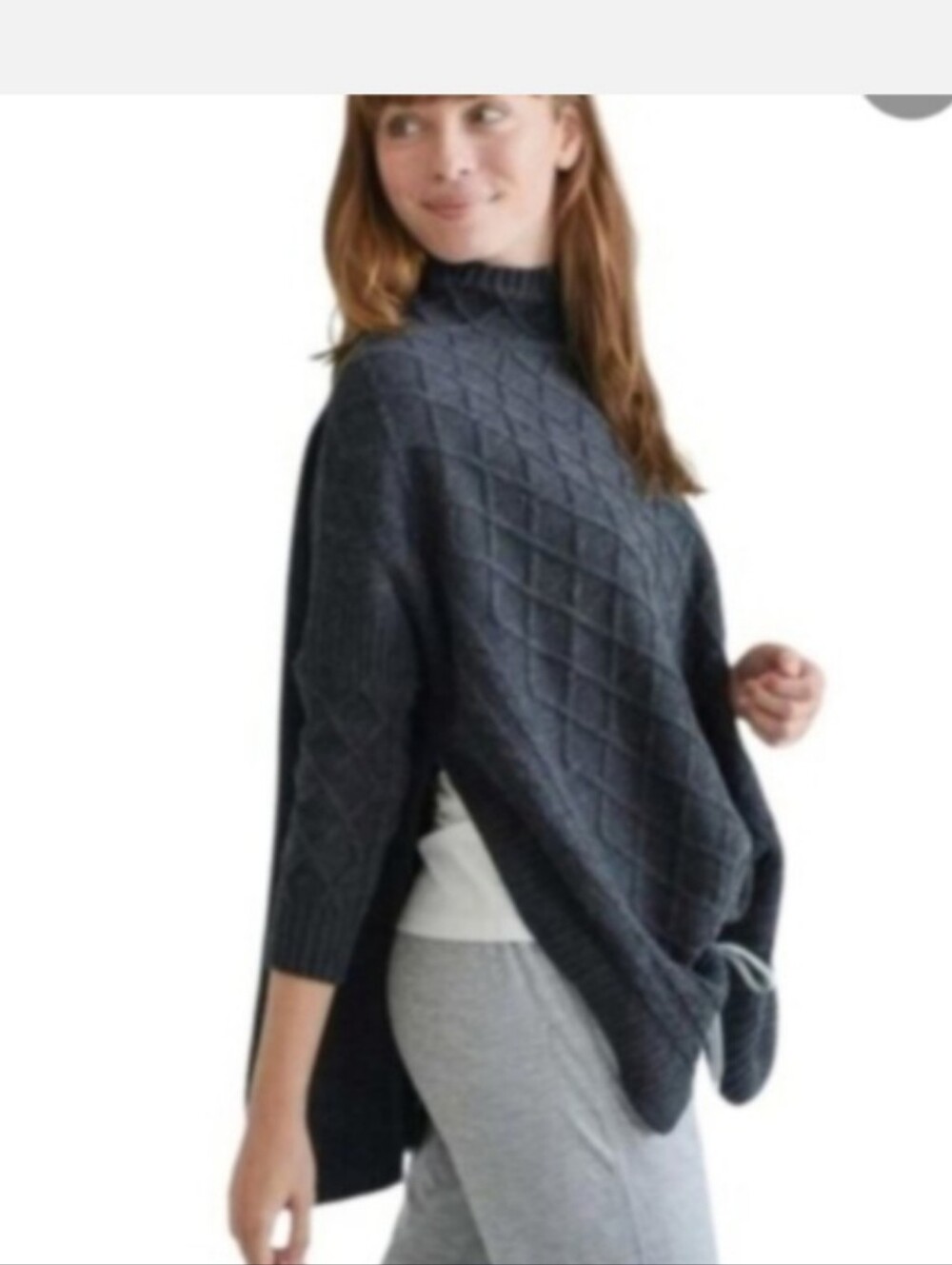Mersea Lisbon Traveler Sweater Diamond Knit Texture One Size